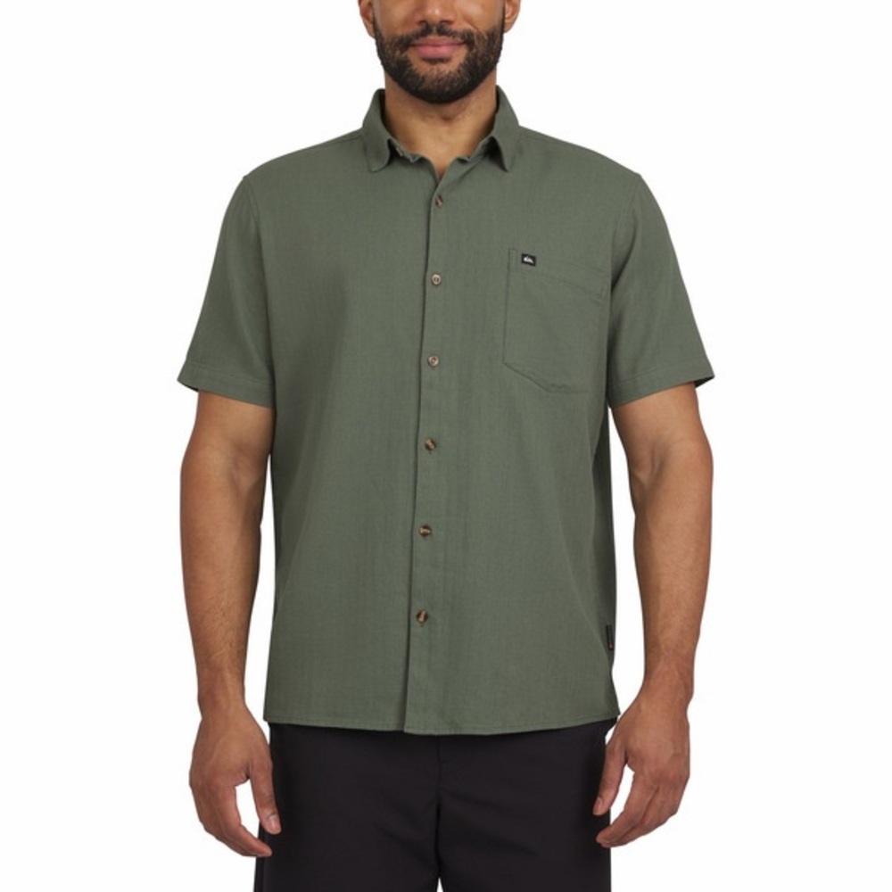 QUICKSILVER Shoreline Classic Short Sleeve Cotton Shirt - Regular Fit